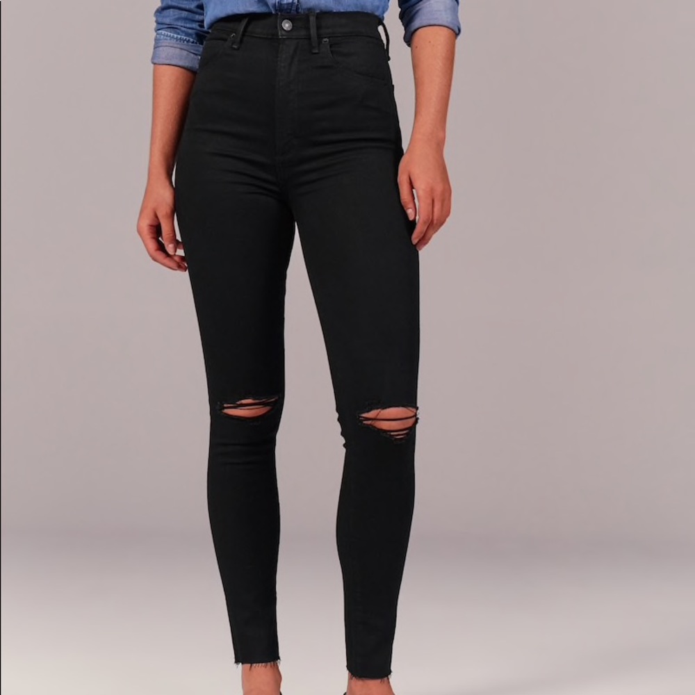 Ultra High Rise Super Skinny Ripped Jeggings